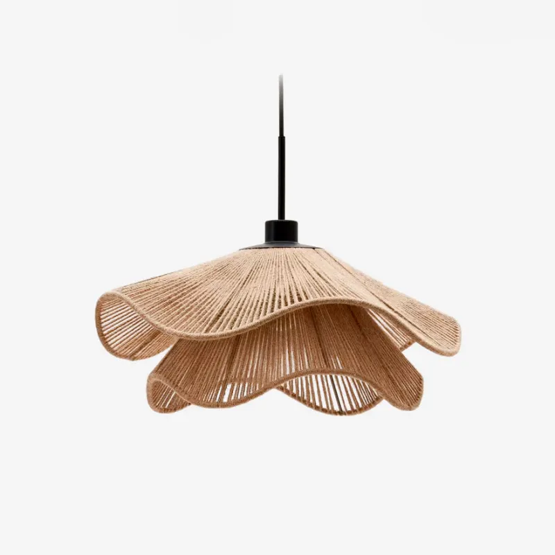 Pantalla para lámpara de techo Pontos de yute con acabado natural Ø 50 cm en Marrón - Lámparas colgantes, Uruguay | Kavehome