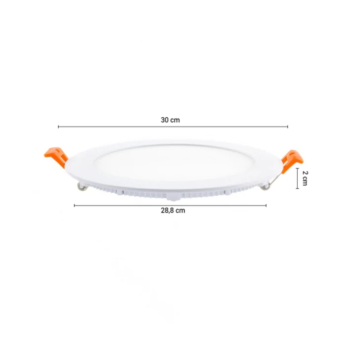 Panel LED Redondo de Empotrar 24W Luz Cálida en Blanco - Lámparas colgantes, Uruguay | Serlux, vista 5