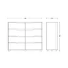 Comoda 8 Cajones - Línea FIT - Marrón en Marrón - Cómodas, Uruguay | Ecowood, vista 4 de 4