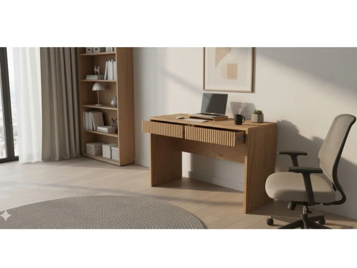 Escritorio PLISSE en Madera natural - Escritorios y sillas de escritorio, Uruguay | Finkel, vista 3