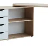 Escritorio LANGAGER 41-107x107-165 gir color roble nat en Roble/blanco - Escritorios y sillas de escritorio, Uruguay | JYSK, vista 3 de 5