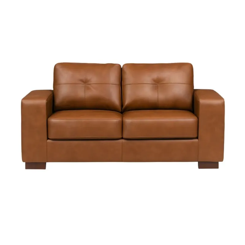 SOFA 100% CUERO - MODELO DOMINI 2 CUERPOS - MARRON en Marrón - Sillones y sofás, Uruguay | Champagne Home