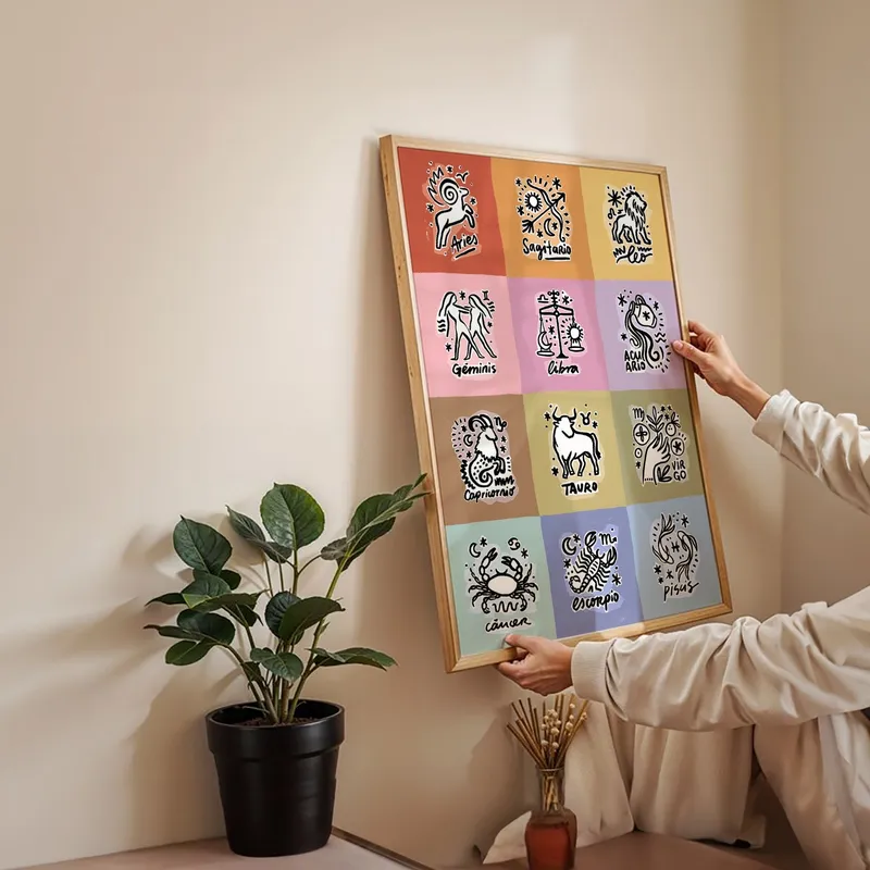 Todos los Signos de Colores - Cuadro Zodíaco en Multicolor - Láminas, Uruguay | Kiosko de Mar