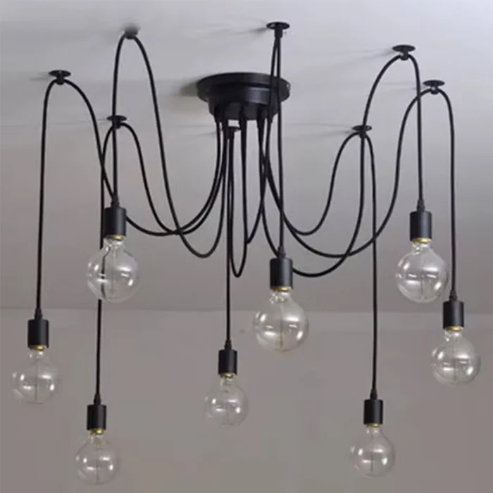 Luminaria colgante de techo 8 lamparas en Negro - Lámparas colgantes, Uruguay | Decotech, vista 3