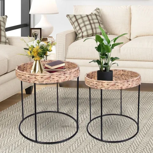 Set de mesas de living Liah en Beige - Mesas de living, Uruguay | La Cueva Muebles
