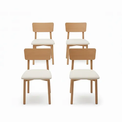 PREVENTA - Set 4 Sillas Marruecos – Madera de Gomero - Marrón Oscuro - Sillas, Uruguay | Berna home
