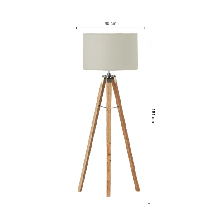 Lámpara de Pie Dallas en Madera natural - Lámparas de pie, Uruguay | Serlux, vista 5