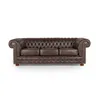 Sofá Chesterfield Novo - Cuero Advanced - 3 cuerpos - Smoke en Marrón - Sillones y sofás, Uruguay | NYR, vista 2 de 4