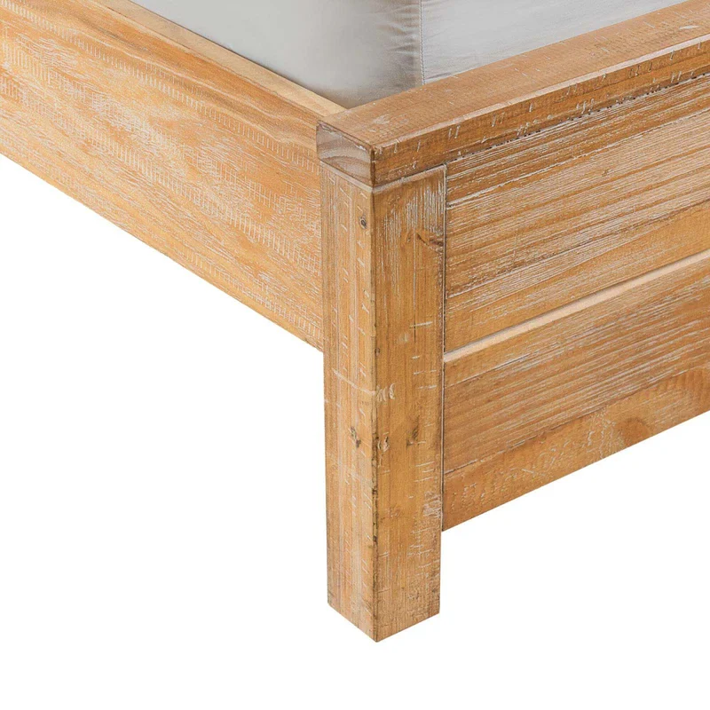 Cama 1 Plaza Madera Natural-beige Montauk en Madera natural - Dormitorio, Uruguay | Divino, vista 5