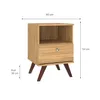 Mesa De Luz Linea Retro Living Dormitorio 1 Cajon Miel - Mesas de luz, Uruguay | Muebles Express, vista 2 de 4