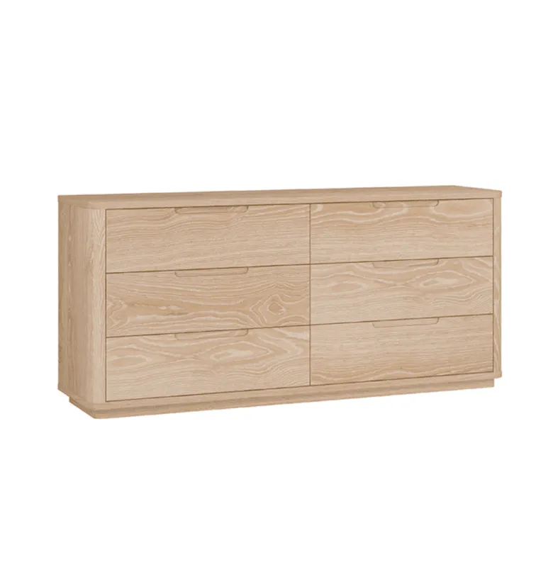 COMODA BAKERS BEA 6 CAJONES en Madera natural - Cómodas, Uruguay | Masinfinito Casa