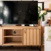 Rack Trendy Marrón Claro (Pie Negro) 140 cm - Muebles para TV, Uruguay | Berna home, vista 8 de 8
