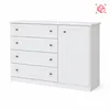Comoda Cajonera Mdf-y-mdp Blanco Americano en Blanco - Cómodas, Uruguay | Divino, vista 5 de 5