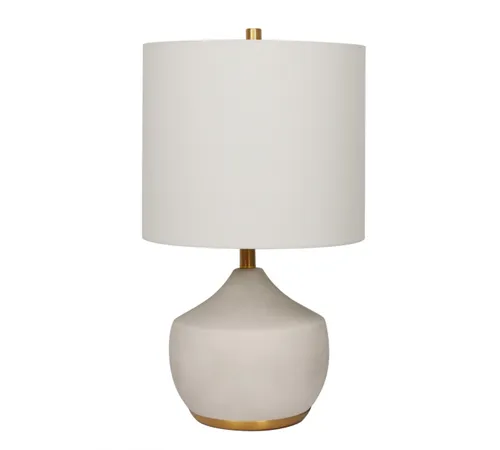 Lampara de mesa - Cerámica Gold en Beige - Lámparas de mesa, Uruguay | Rústico Hogar