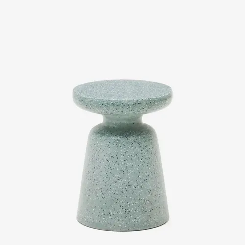 Mesa auxiliar de exterior Mesquida - de terrazo verde Ø 39 cm en Verde - Mesas de arrimo, Uruguay | Kavehome
