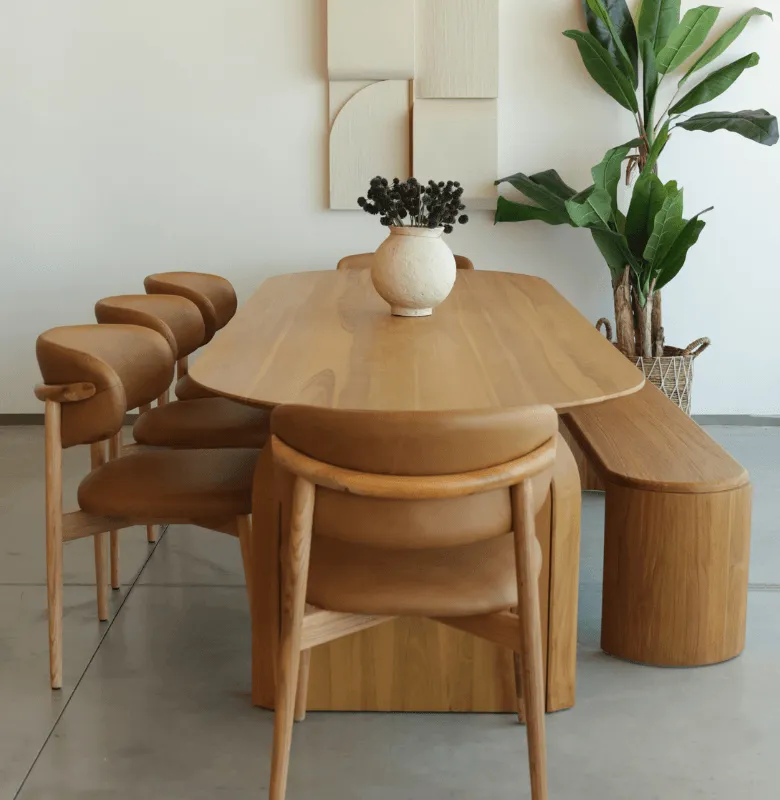 MESA COMEDOR MILANA en Madera natural - Mesas de comedor, Uruguay | Masinfinito Casa