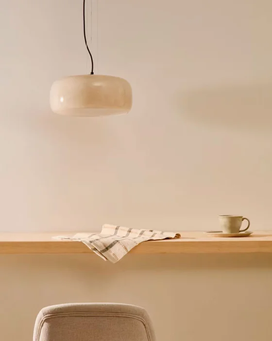 Lámpara de techo Reig de cristal - gris claro, Ø 38 cm en Naranja - Lámparas colgantes, Uruguay | Kavehome, vista 3