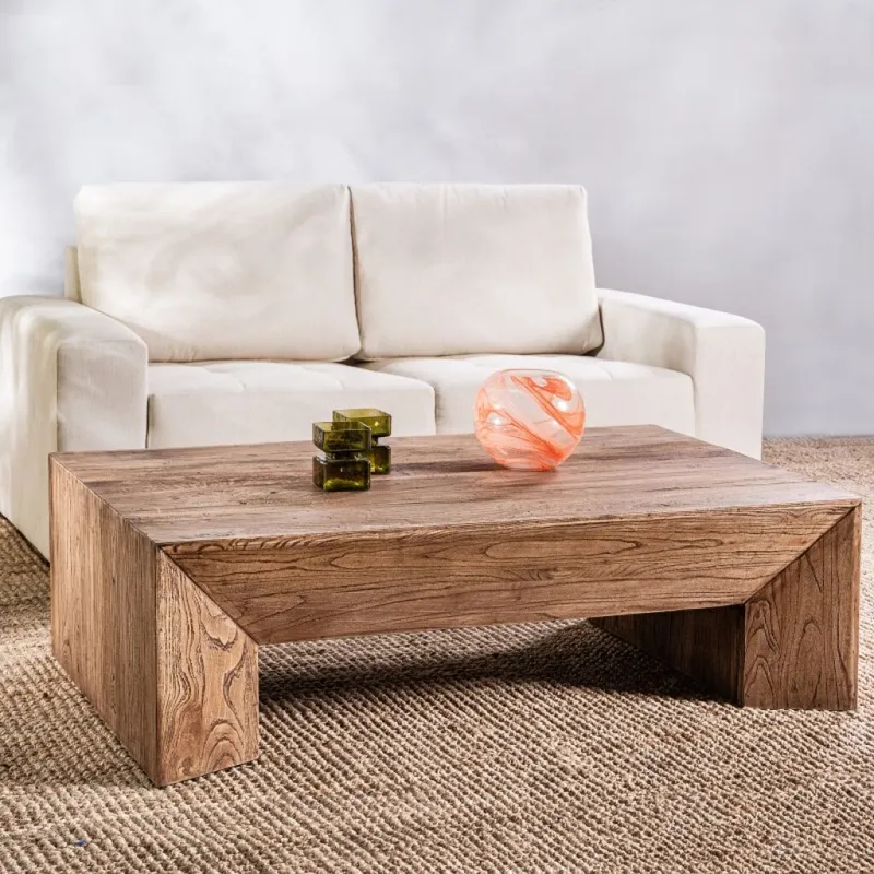 Mesa De Centro Solid en Madera natural - Mesas de living, Uruguay | Aihaus