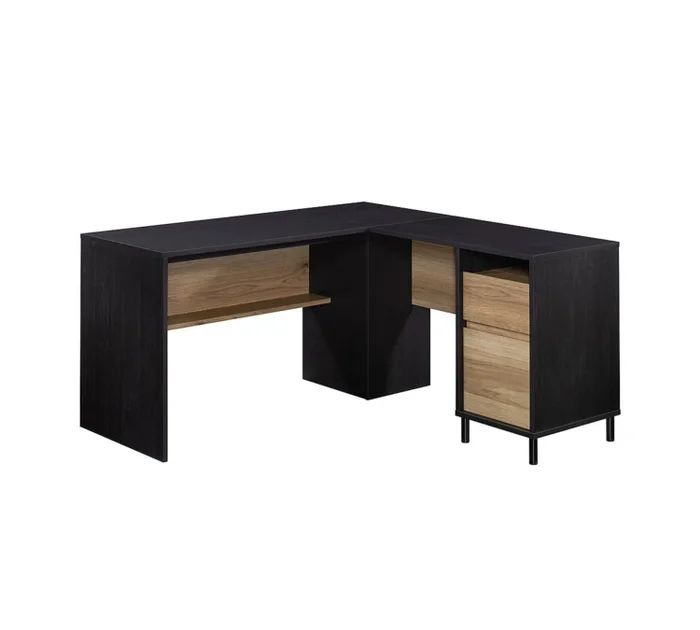 Escritorio Esquinero En L - Sauder - Linea Acadia Way en Negro - Escritorios y sillas de escritorio, Uruguay | Ecowood