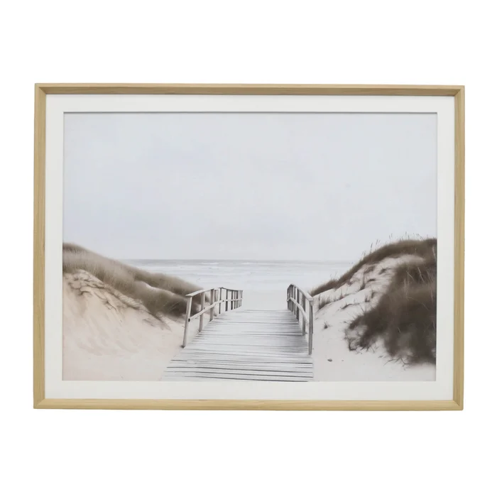 Cuadro Shore I, 80x60, Natural/beige Papel F1a252860 en Madera natural - Decoración de pared, Uruguay | Divino