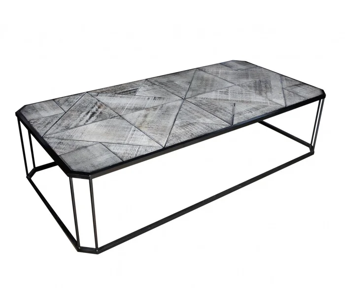 MESA CENTRO LOMBARDIA FD164 ROBLE/METAL 160X80X40H CM en Multicolor - Mesas de living, Uruguay | Vinibel