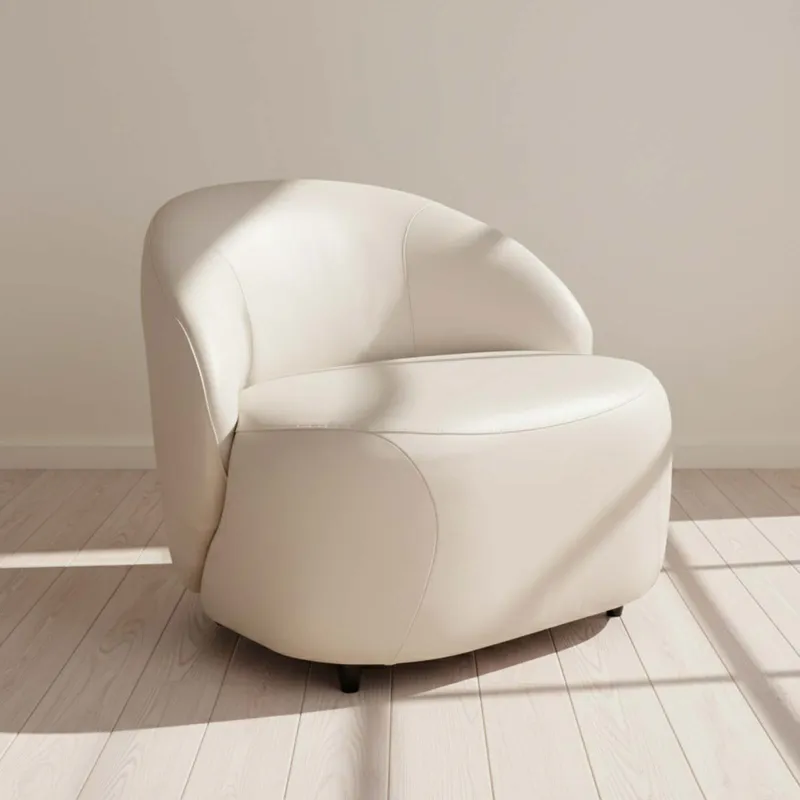 Butaca 1 Cuerpo Cuero-100-natural Zoe en Off-white - Sillones y sofás, Uruguay | Divino