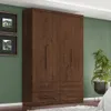 Ropero Max Plus 4 Puertas 4 Cajones - Línea Glam - Nogal en Marrón - Roperos y placares, Uruguay | Ecowood, vista 2 de 4