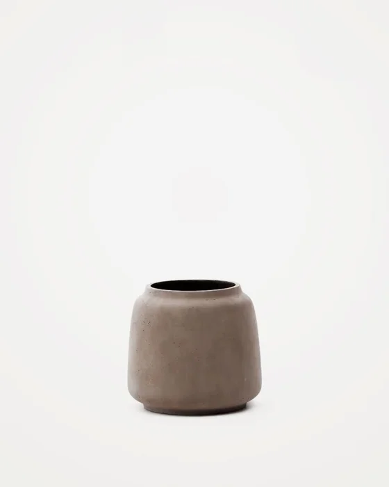 Macetero Lira de efecto terracota - Ø40 cm en Gris - Macetas, Uruguay | Kavehome