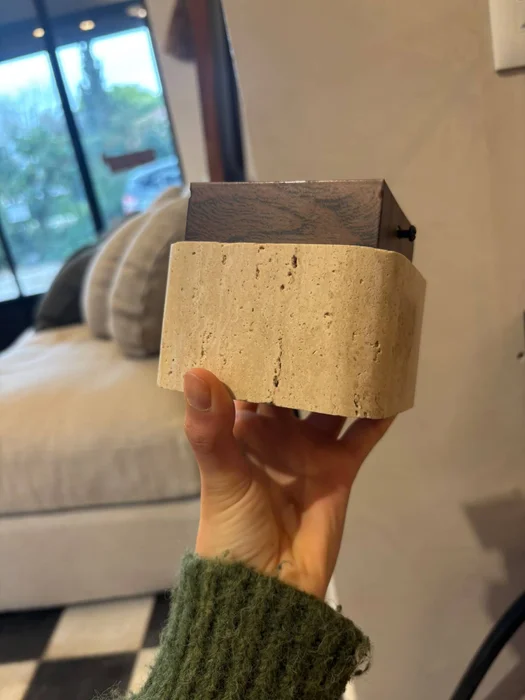 Aplique de techo Square 10cm en natural y madera - Lámparas colgantes, Uruguay | De Arcos