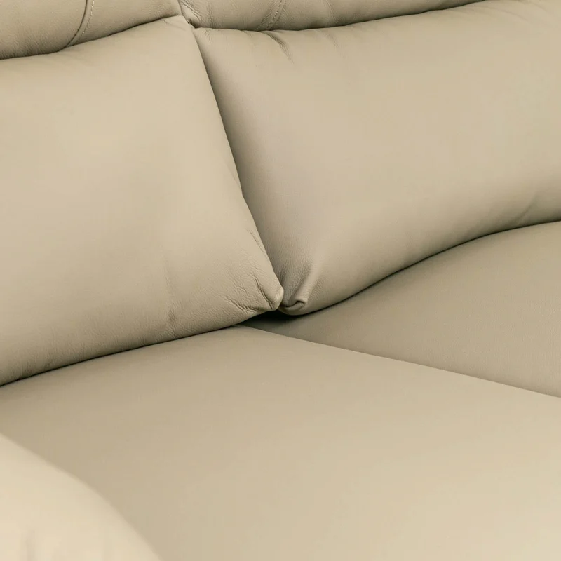 Recliner Manual 3 Cuerpos Cuero-y-simil-cuero Marron Lina Taupe en Beige - Sillones y sofás, Uruguay | Divino, vista 6