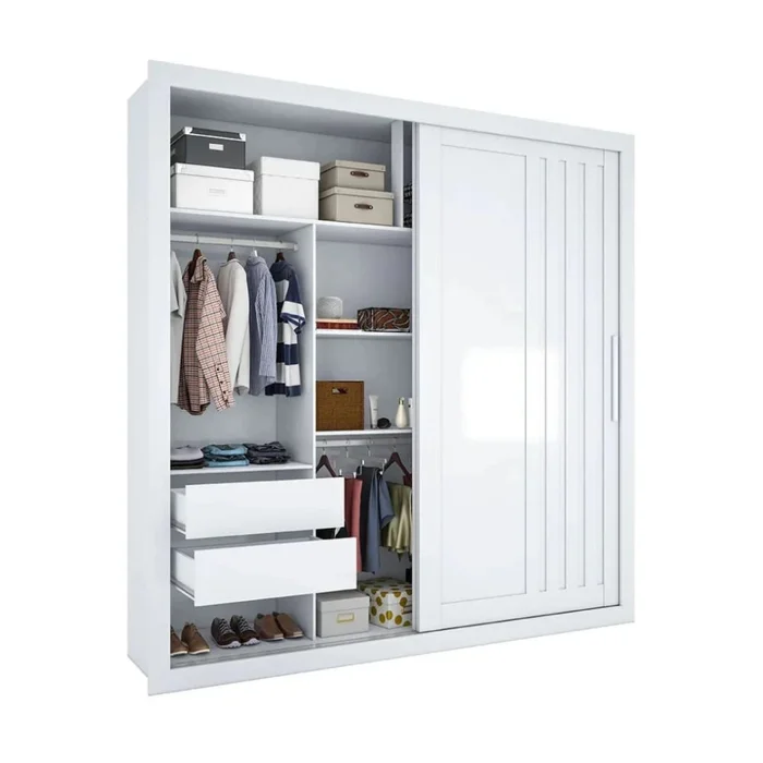Ropero 2 Puertas - Titan - Blanco en Blanco - Roperos y placares, Uruguay | Ecowood, vista 2