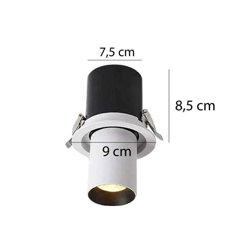 Downlight LED Empotrable Berna 12W Blanco en Blanco - Lámparas colgantes, Uruguay | Serlux, vista 9