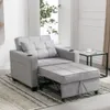 Sofa Cama Una Plaza Tapizado En Tela Color Gris Apertura Frontal en Gris - Sillones y sofás, Uruguay | Soy Hogar, vista 4 de 4