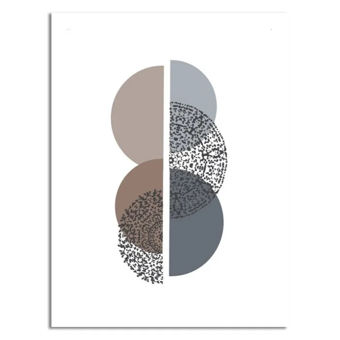 CUADRO CANVAS 30x40cm SEMICIRCULOS 1 en Multicolor - Decoración de pared, Uruguay | Decohogar