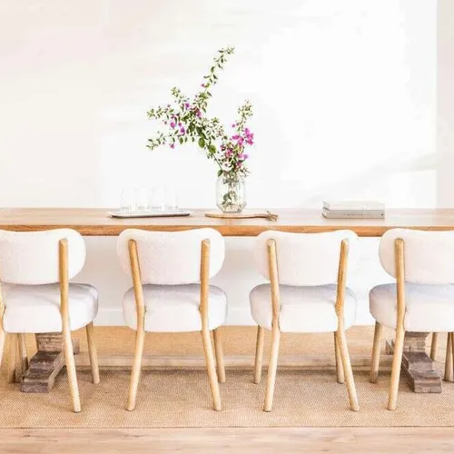 MESA COMEDOR DE OLMO ISABEL - 2.50 X 1.00 MTS en Madera natural - Mesas de comedor, Uruguay | La Iberica