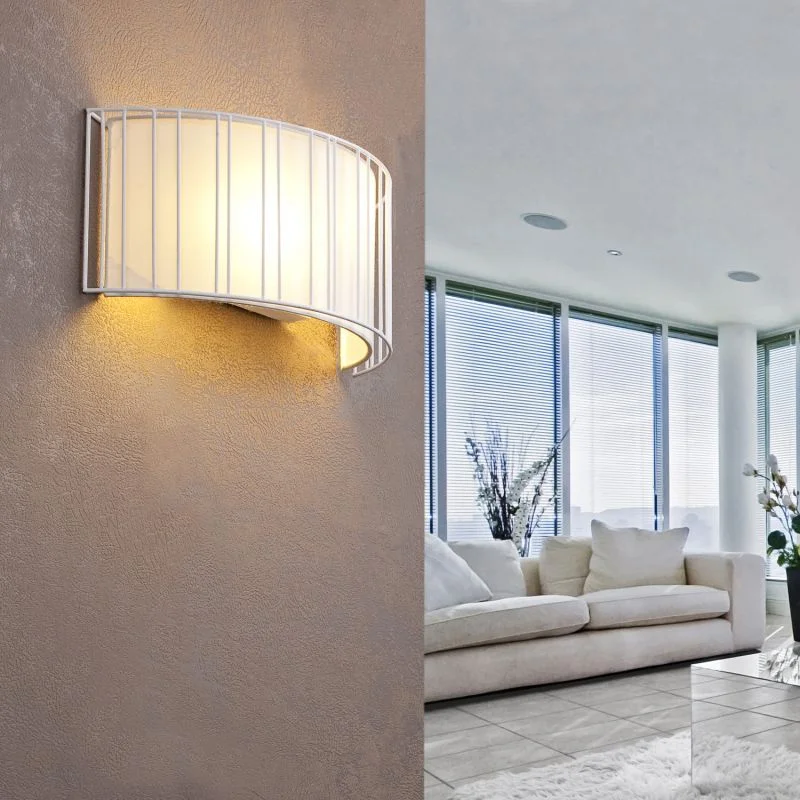 Aplique circular blanco con reja en Blanco - Iluminación, Uruguay | La Perla, vista 4