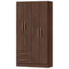 Ropero Dakar 4 puertas 2 cajones con estantes y perchero 172x90x35 cm Interior Natural en Madera natural - Roperos y placares, Uruguay | Mulata, vista 4 de 6