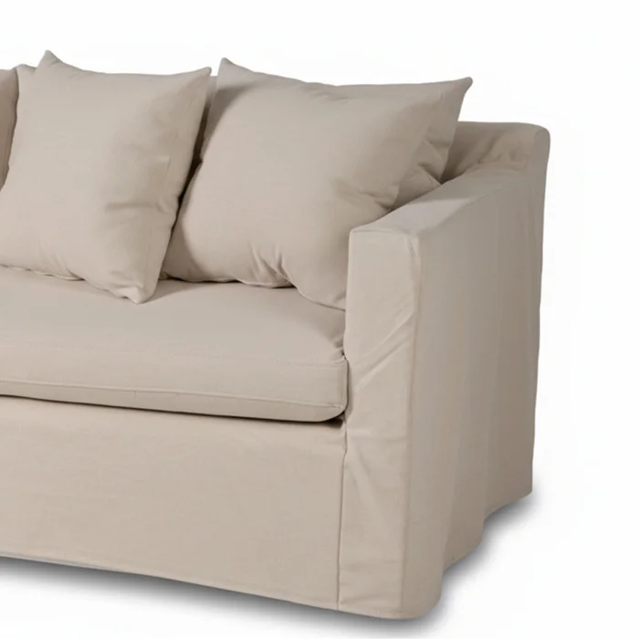 Sofá Summer con Funda - Tela Rústica - 2,5 cuerpos - TD5260-1635 (Beige) en Beige - Sillones y sofás, Uruguay | Nyr, vista 4