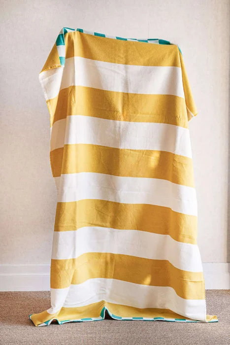 MANTA AUSTRIACA HAPPY - YELOW - 2.00 X 1.40 MTS en Amarillo - Textiles, Uruguay | La Iberica