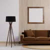 Luminaria de pie pantalla negra y madera E27 147cm en Negro - Lámparas de pie, Uruguay | Iluminica, vista 3 de 6
