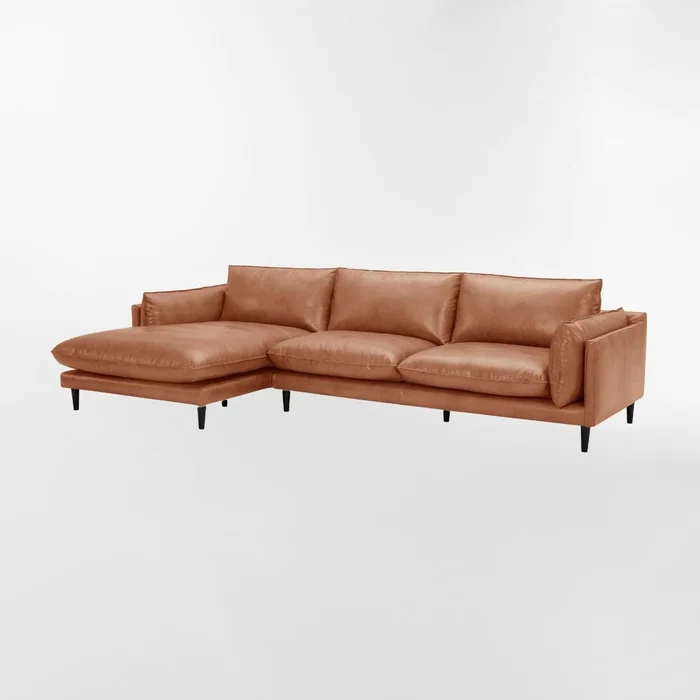 SOFA CON CHAISE PATAGONIA Cognac IZQUIERDO - Sillones y sofás, Uruguay | Viasono, vista 2