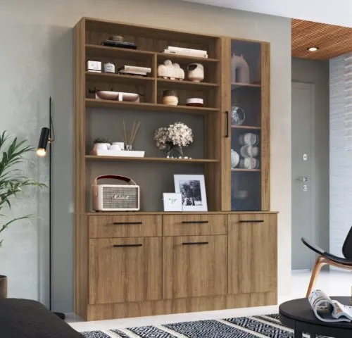 Modular Cali en Madera natural - Muebles para TV, Uruguay | Palermo Casa Deco