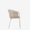 Silla Yanet de cuerda sintética crudo y patas de acero galvanizado en Blanco - Sillas, Uruguay | Kavehome, vista 8 de 10