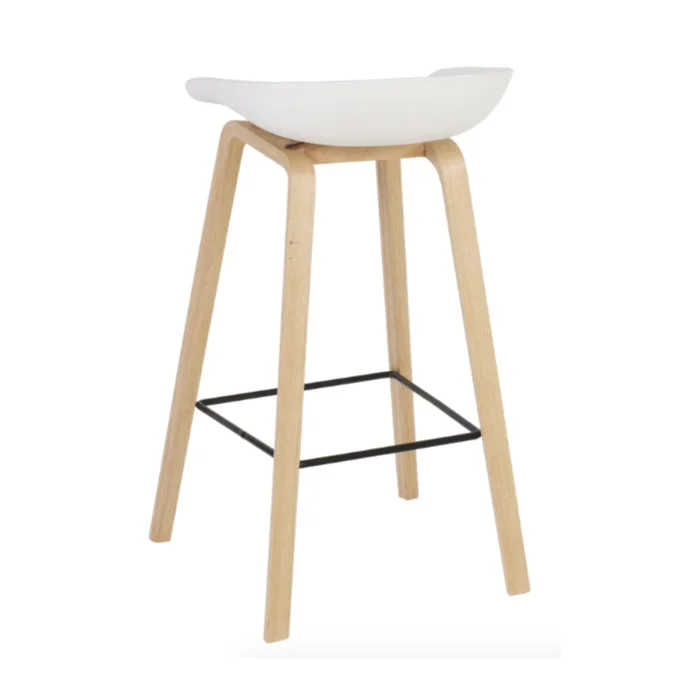 Butaca Taburete Barra Shell - Blanca en Blanco - Butacas, banquetas y puffs, Uruguay | Berna Home, vista 6