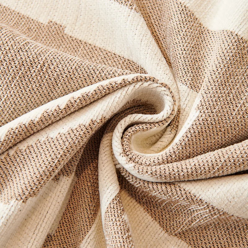 Manta sillón y cama triángulos 180x260cm - caqui en Beige - Textiles, Uruguay | Buho Store, vista 6
