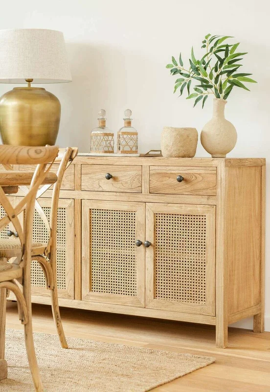 APARADOR BALI - OLMO Y ESTERILLA - 1.60 MTS en Madera natural - Bibliotecas, Uruguay | La Iberica, vista 13