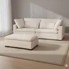 Sofá C/chaise Y Fundas Desmontables 3 Cuerpos Tela-premium Natural-beige Moma Natural en Madera natural - Sillones y sofás, Uruguay | Divino, vista 1 de 9