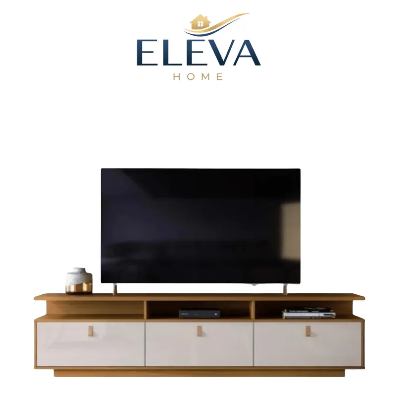 Rack TV Marruecos - Blanco en Blanco - Muebles para TV, Uruguay | Nario Hogar