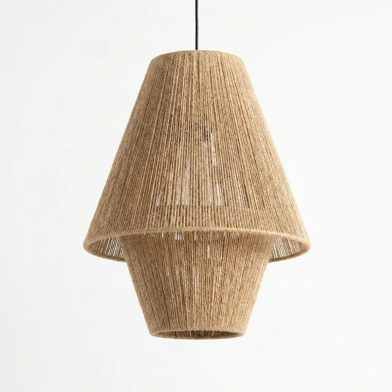 Colgante Nativo Double Cone Cord en Madera natural - Lámparas colgantes, Uruguay | La Perla