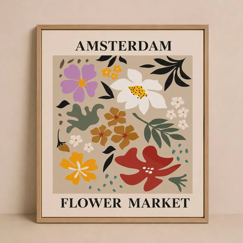 Cuadro Flowers Amsterdam en Multicolor - Decoración de pared, Uruguay | Alta Gracia Deco